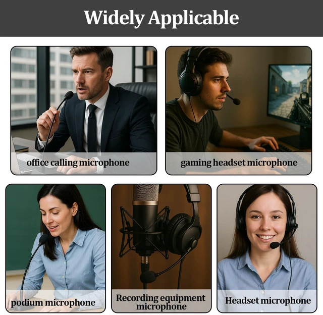 Alt view image 6 of 6 - 40 Pcs Lapel Microphone Windscreen,Headset Windscreen, Mic Foam Covers Lavalier Microphone Windscreen