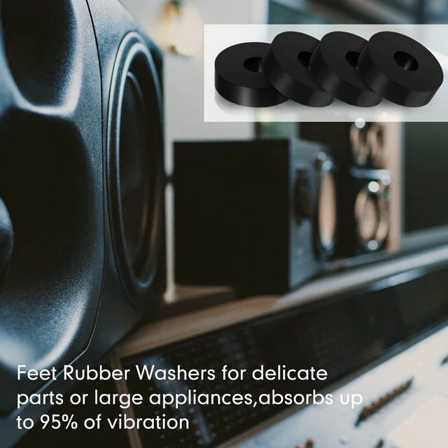 Alt view image 6 of 7 - 8 Pcs Rubber Isolation Pads Thick Rubber Washers 1.5 Inch OD | 0.5 Inch ID 0.4 Inch Thick, Mechanical Vibration Damping Pads, Anti Vibration Isolation Isolator Washer, Large Rubber Washers