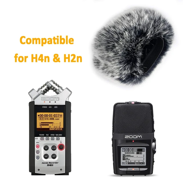 Alt view image 5 of 7 - Microphone Windscreen Muff for Zoom H4N Portable Digital Recorders - Outdoor Mic Windshield Wind Cover Pop Filter
