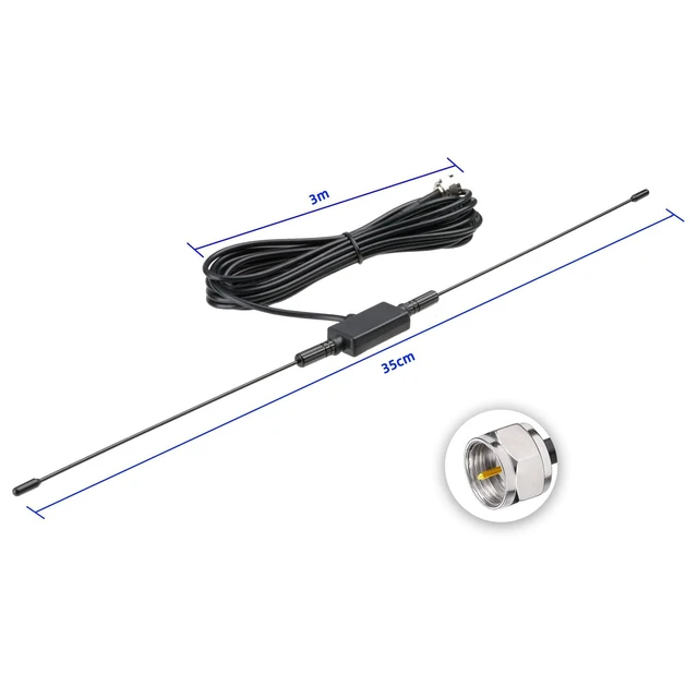 Alt view image 5 of 7 - FM Radio Antenna 75 Ohm Adhesive Mounting Indoor FM Dipole Antenna for Stereo Receiver Indoor Pioneer Onkyo Yamaha Marantz Bose Wave Music System AV Audio Video Home Theater Receiver