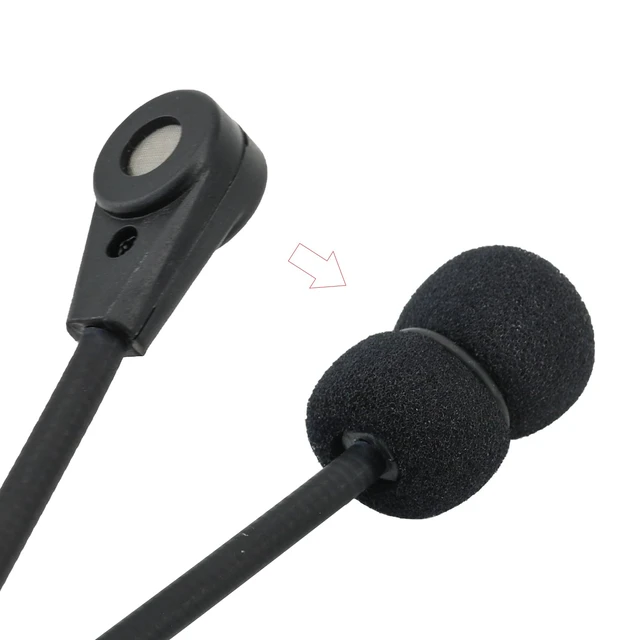 Alt view image 4 of 7 - Headset Microphone Foam Covers Windscreen Replacement for Tactical Communication Headset Boom Mic (5 Pack & O-Rings)