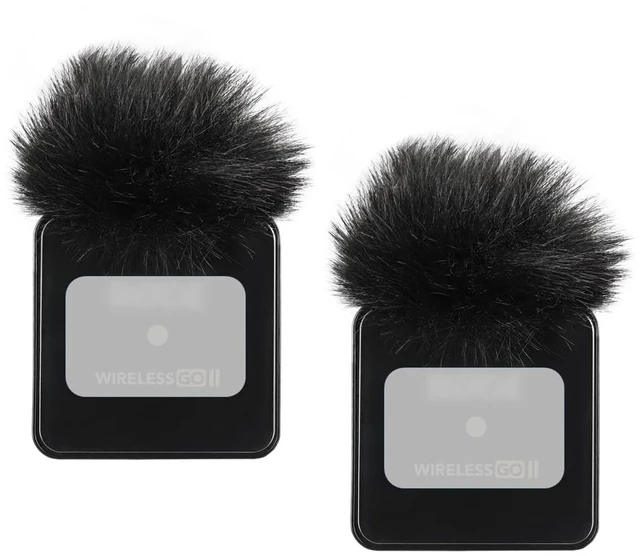 Main image of Premium Furry Windscreen Windshield Dead-cat for Rode Wireless Go Microphones (2PCs-Black, Rode Wireless Go II)