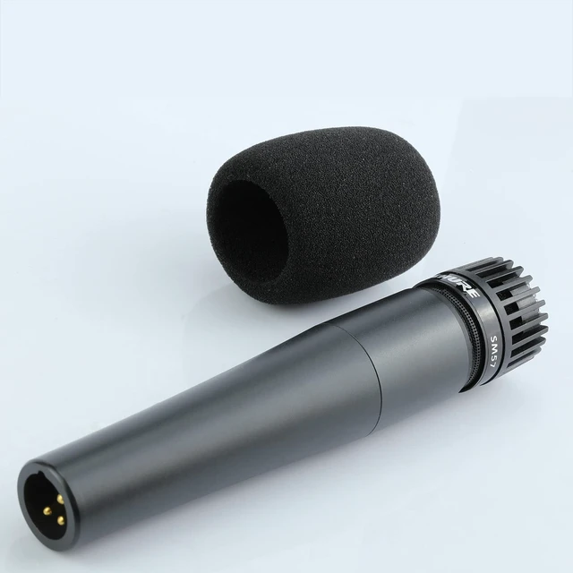Alt view image 3 of 3 - Sm57 Pop Filter for Shure SM57 Windscreen Shure A2ws Pop Shield | Mic Cover Foam Sm57, A2WS Windscreen for Shure Mic Wind Screen SM 57, Microphone Sm57 Windshield, Black 3 pack