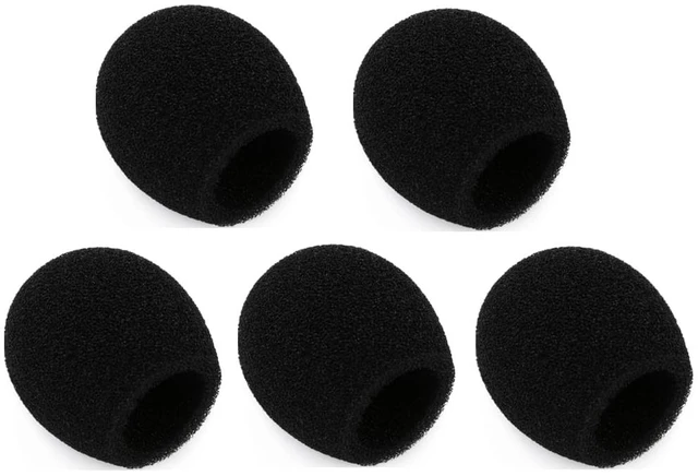 Main image of 5 Pack Replacement RK318WS Mini Headset Microphone Windscreen Windshield Sponge Foam for Shure WH20 Headset Microphone mic for Active Mic Users, for Instructors/Musicians, Black