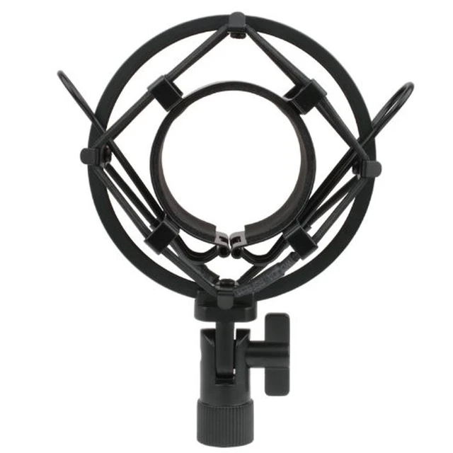 Alt view image 2 of 7 - Black Universal Microphone Shock Mount for Large Diameter Diameter 48-51mm Condenser Microphone Metal Construction