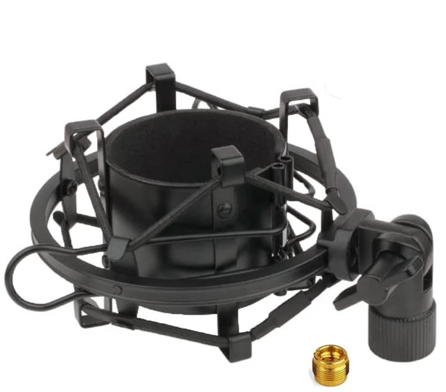 Main image of Black Universal Microphone Shock Mount for Large Diameter Diameter 48-51mm Condenser Microphone Metal Construction