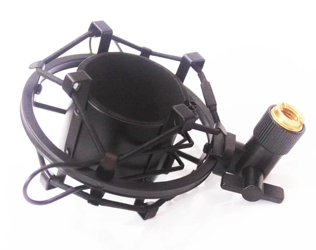 Alt view image 3 of 7 - Black Universal Microphone Shock Mount for Large Diameter Diameter 48-51mm Condenser Microphone Metal Construction