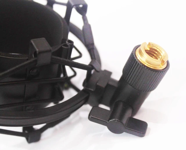 Alt view image 5 of 7 - Black Universal Microphone Shock Mount for Large Diameter Diameter 48-51mm Condenser Microphone Metal Construction