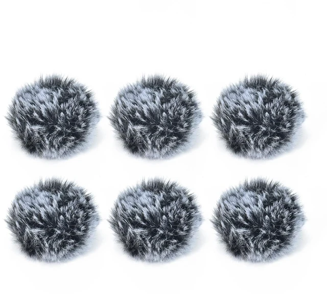 Main image of Wind Muff (Dead cat) for Lavalier Lapel Microphone, Outdoor Furry Windscreen, Windshield, Windjammer for Mini MIC, 6-Pack