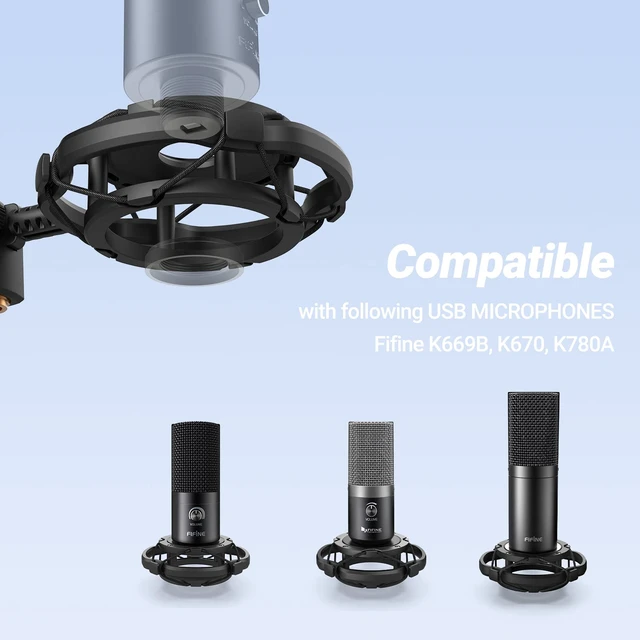 Alt view image 5 of 6 - SK1 Vibration Reduction Microphone Shock Mount Holder for Desk Stand | Mic Mount Holder, Noise Elimination, with Thumbscrew, Pivot mount for Boom Arm