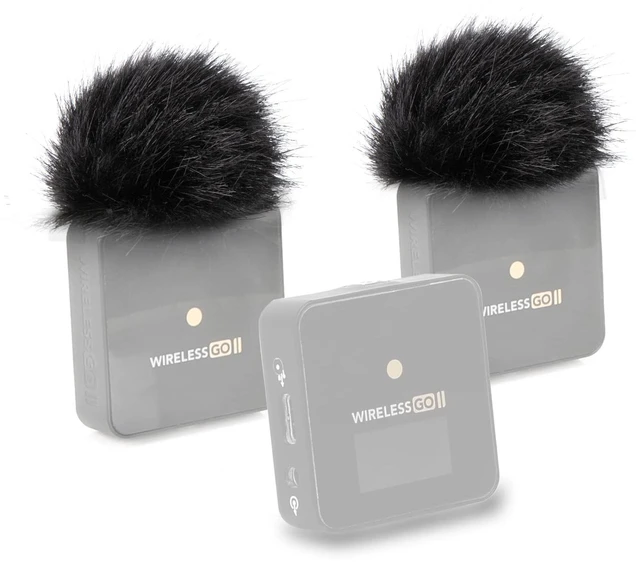 Main image of Mic Pop Filter Furry Windscreen for Rode Wireless Go 2 MicrophoneWindproof and Noisy, Rode Wireless Mic Cover Furry Foam Compatible with RODE Wireless Go 2 (2 PC)