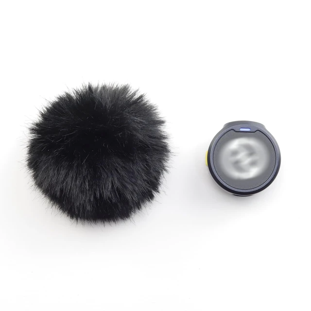 Alt view image 2 of 6 - 2-Pack Black Windscreen for Hollyland Lark M2 Wind Screen Furry Deadcat Cover