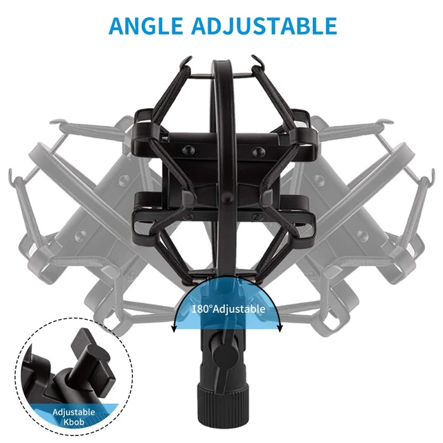 Alt view image 4 of 7 - Microphone Shock Mount for 21mm-23mm Small Diameter Size Instrument Condenser Mic or Shotgun Mic like Rode NTG-1 NTG-2
