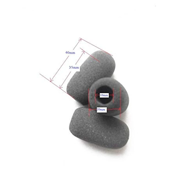 Alt view image 2 of 5 - Microphone Covers Compatible with Lightspeed Aviation Pilot Headset Mic Windshield Foam Sponge Windscreen Pack of 10 x