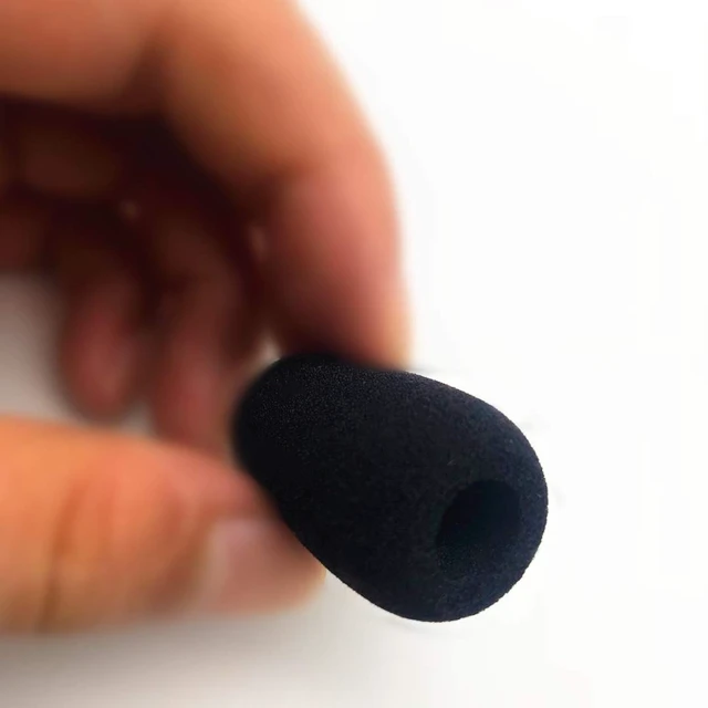 Alt view image 4 of 5 - Microphone Covers Compatible with Lightspeed Aviation Pilot Headset Mic Windshield Foam Sponge Windscreen Pack of 10 x