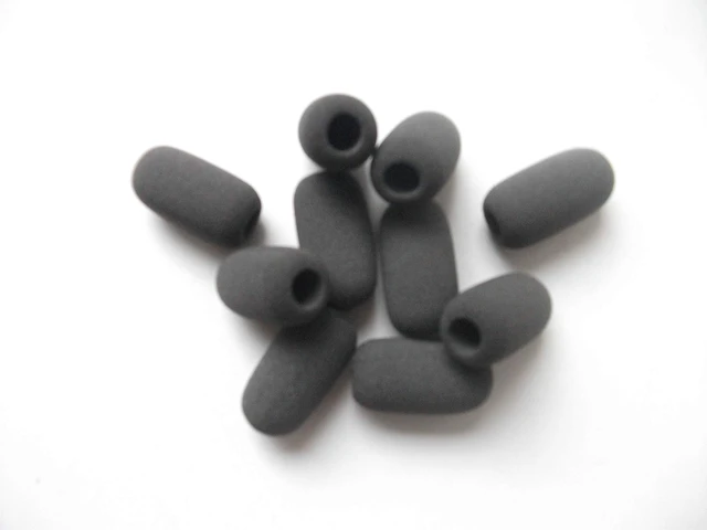 Alt view image 3 of 5 - Microphone Covers Compatible with Lightspeed Aviation Pilot Headset Mic Windshield Foam Sponge Windscreen Pack of 10 x