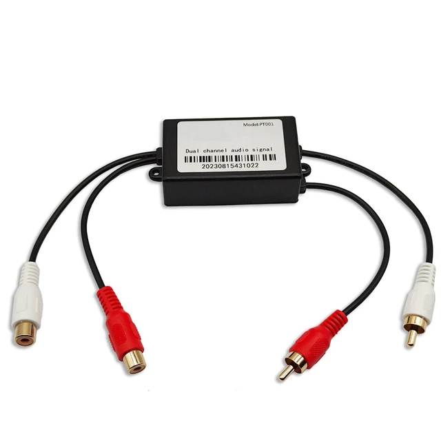 Alt view image 7 of 7 - RCA Noise Isolator, Hum Noise Eliminator, RCA Ground Loop Noise Isolator Noise Filter for HiFi Stereo, Home Theater, Car Audio,No Bass Reduction