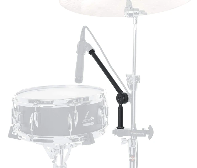 Alt view image 6 of 7 - Adjustable Angled Mini Boom Arm with Interlocking Design, 9" Boom Arm (GFW-MIC-CLMPBM9)
