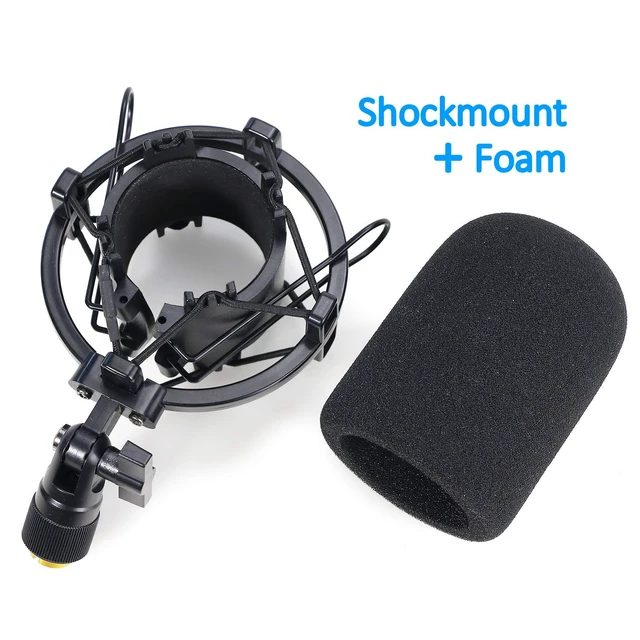 Alt view image 3 of 7 - AT2020 Shock Mount with Windscreen, Shock Mount Stand with Foam Pop Filter for Audio Technica AT2020 AT2035 AT4040 AT2020USB ATR2500x Condenser Micphone