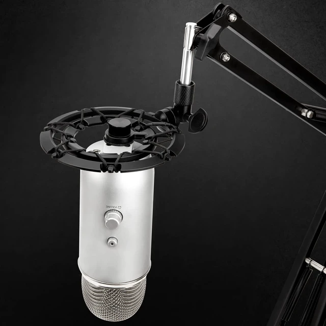 Alt view image 3 of 7 - Blue Yeti Shock Mount, Alloy Shockmount Reduces Vibration Noise Matching Mic Boom Arm, Compatible for Blue Yeti and Yeti Pro Microphone