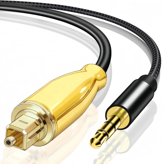 Main image of 192KHz DAC Optical to 3.5mm Converter,Optical to AUX Audio Cable Adapter | Optical to 3.5mm Converter, Digital to Analog Audio Converter for HDTV DVD Set-top Boxes Out to Speaker Audio Mixer