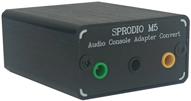 Main image of SPRODIO 5.1 Audio Console Converter Stereo RCA Convert to 3X 3.5mm AUX 1/8" Passive Adapter Bidirectional Conversion for Multimedia Speaker -M5