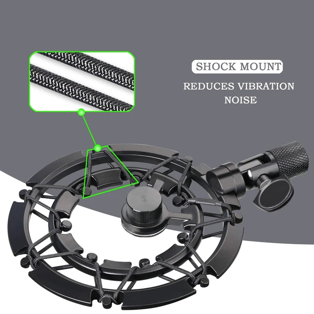 Alt view image 4 of 7 - MV7 Shock Mount Reduces Vibration Noise Matching Mic Boom Arm Stand, Compatible for Shure MV7 Mic