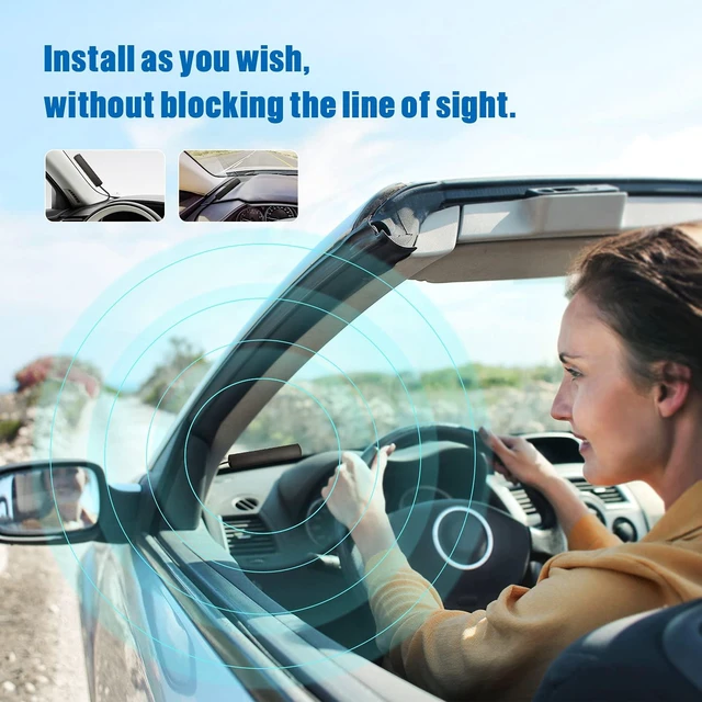 Alt view image 6 of 7 - Car Stereo FM Radio Antenna, Hidden Windshield Antenna, DIN Plug | Adhesive Patch Antenna with DIN Female to ISO Adapter for Vehicle Car Truck Stereo Receiver, Head Unit, FM HD Radio