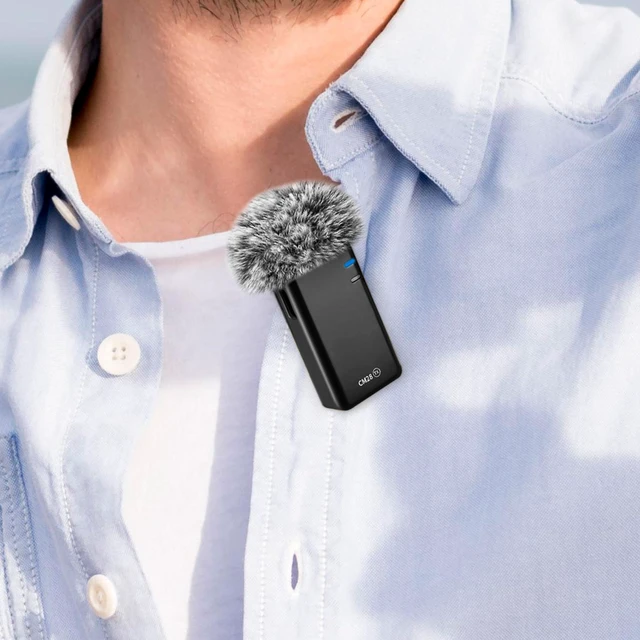 Alt view image 3 of 4 - NEEWER CM28 Windscreen Wireless Lavalier Microphone Deadcat Furry Cover, 2-Pack Grey Wind Screen Accessory