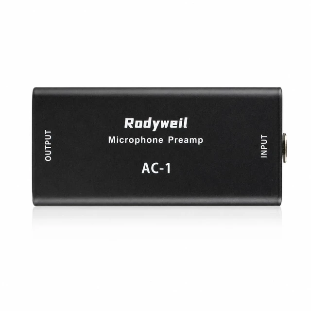Alt view image 2 of 7 - AC-1 In Line Mic Preamp for Dyanmic Microphone | 25db Clean Gain,-120dbV EIN,48V Power Required,Dynamic & Ribbon Mic Only