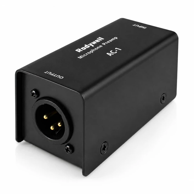 Alt view image 7 of 7 - AC-1 In Line Mic Preamp for Dyanmic Microphone | 25db Clean Gain,-120dbV EIN,48V Power Required,Dynamic & Ribbon Mic Only