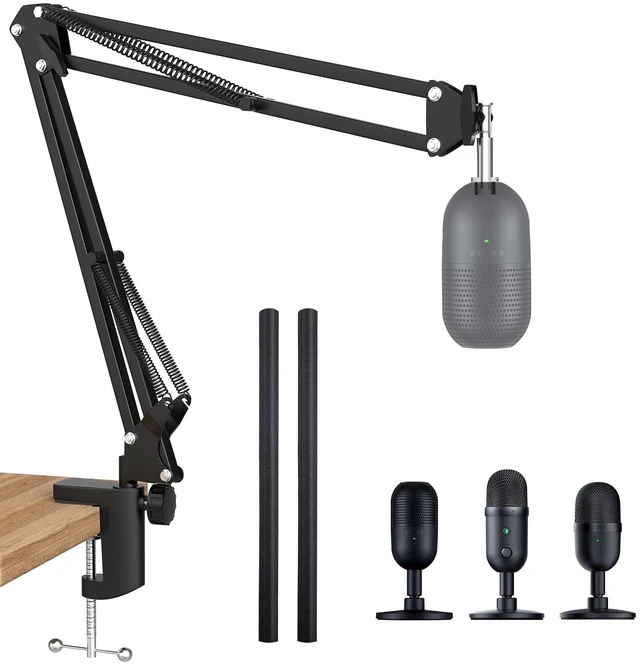 Main image of Seiren V3 Mini Boom Arm - Mic Arm for Razer Mini, Seiren V2, Seiren X and Most Microphone, Adjustable Boom Scissor Arm Stand with 3/8" to 5/8" Adapter