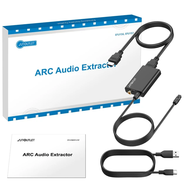 Alt view image 7 of 7 - 192KHz HDMI ARC Audio Extractor to Optical TOSLINK SPDIF | Coaxial Audio Splitter Converter, Only for HDTV ARC Port to Speakers, Amplifiers, Soundbar Support Dolby/DTS 5.1(NO CEC)