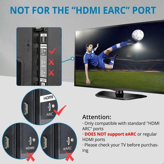 Alt view image 4 of 7 - ARC to 3.5mm Audio Extractor for TV with HDMI Cable | HDMI ARC Converter to Headphones,Speakers,Amplifiers, Supports Stereo Output, CEC Remote Volume Control, Home Entertainment