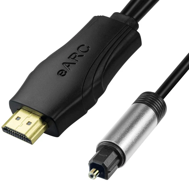 Main image of HDMI to Optical Audio Adapter Support PCM/Dolby/DTS 5FT | 192kHz ARC HDMI eARC to Optical Audio Adapter No Lag HDMI eARC Audio Extractor Cable for Soundbar to TV,Recivers and Speakers