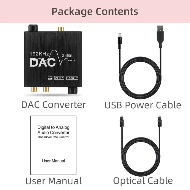 Alt view image 5 of 5 - Digital to Analog Audio Converter,Optical Coaxial to RCA 3.5mm,Metal