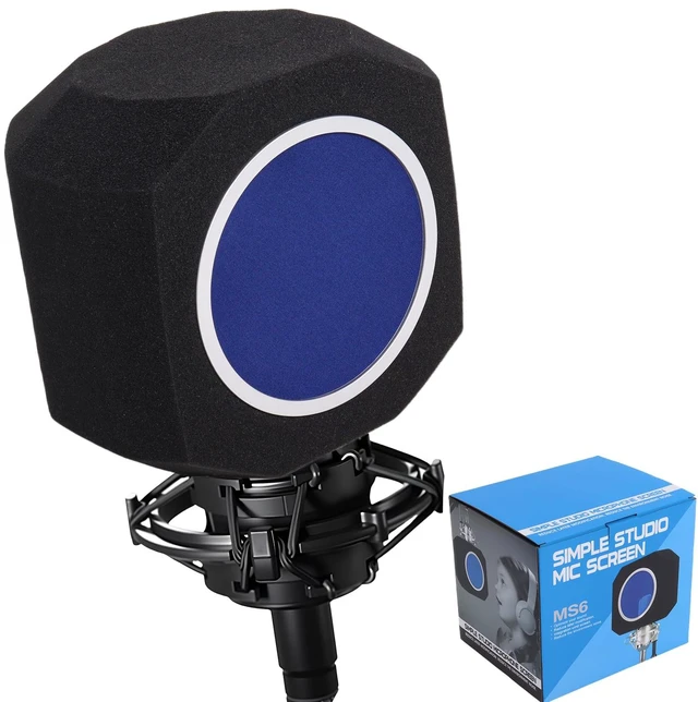 Main image of Microphone Isolation Ball with Pop Filter for USB & Condenser Mics | High-Density Acoustic Foam, 360° Sound Absorption, Compact Design for Cleaner Vocals Podcasts & Home Studios