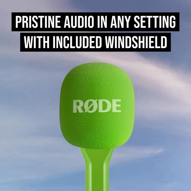 Alt view image 2 of 5 - Interview GO Handheld Adaptor for RØDE Wireless Microphones (Green) | Handheld adapter with foam windshield for interviews, field reporting and content creation