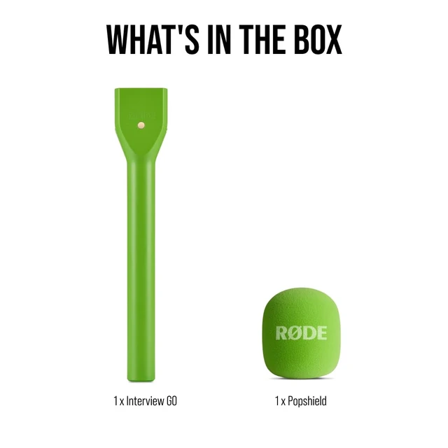 Alt view image 5 of 5 - Interview GO Handheld Adaptor for RØDE Wireless Microphones (Green) | Handheld adapter with foam windshield for interviews, field reporting and content creation