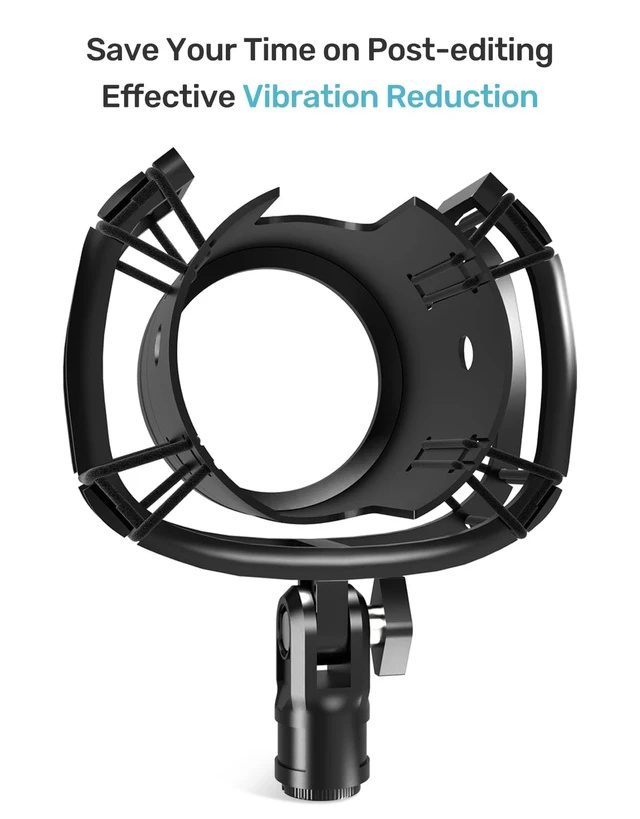 Alt view image 3 of 7 - Custom Built for Blue Yeti Shock Mount with Pop Filter, 2026, Suspension | Anti-Vibration Elastic Suspension, Holder Clip & Screw Adapter, 2026 Upgrade, Compatible with Blue Yeti Mic, Podcast&Studio