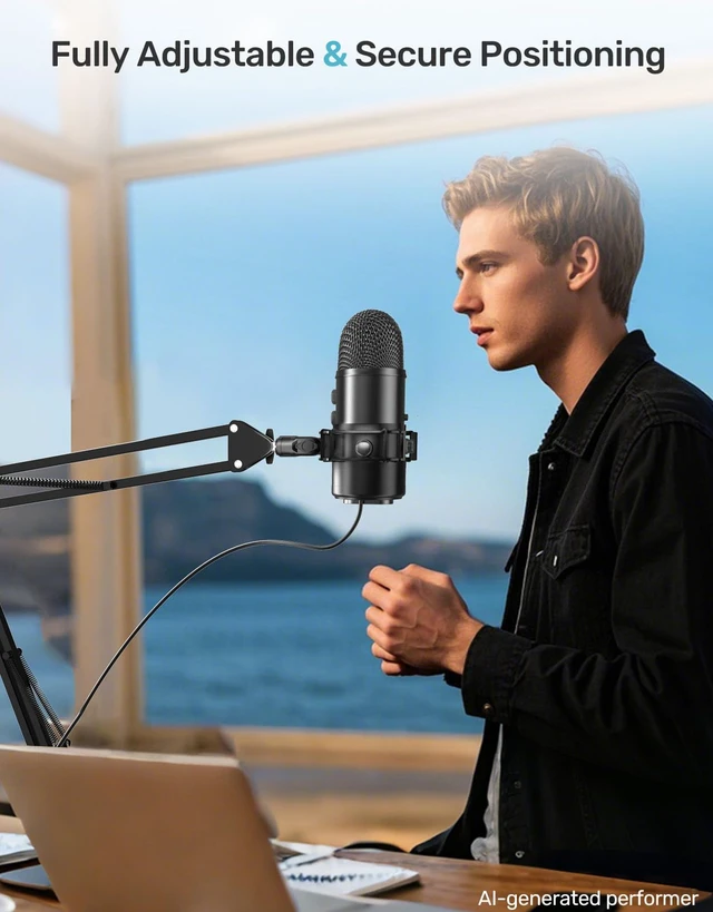 Alt view image 6 of 7 - Custom Built for Blue Yeti Shock Mount with Pop Filter, 2026, Suspension | Anti-Vibration Elastic Suspension, Holder Clip & Screw Adapter, 2026 Upgrade, Compatible with Blue Yeti Mic, Podcast&Studio