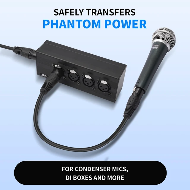 Alt view image 6 of 7 - XLR 1 Male to 4-Way Female Audio Splitter Converter Box - Aluminum Alloy Chassis, Locking Connectors, 3pin XLR Splitter Box for Microphone Multi-Distribution & Studio Recording