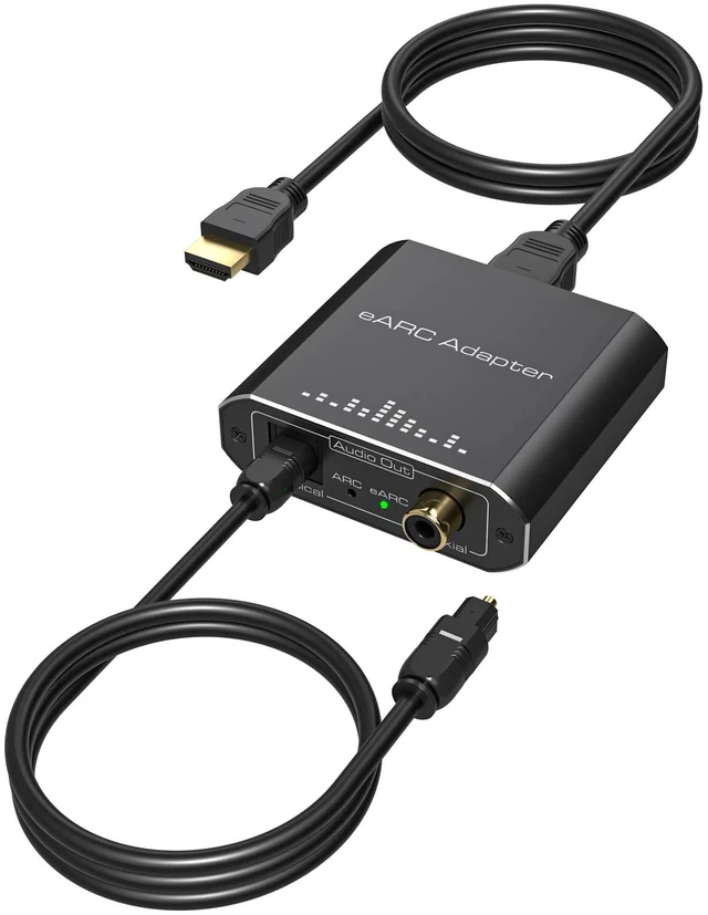 Main image of HDMI eARC/ARC Audio Extractor Optical Coaxial 192kHz | Extracts audio from TV eARC/ARC to optical coaxial. Supports Dolby DTS LPCM Works with amps DACs soundbars No CEC.