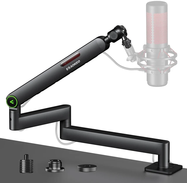 Main image of Microphone Arm,AK-59i Desk Low Profile Mic Boom Arm Stand | With 3/8" to 5/8" Adapter and 3/8" to 1/4"Adapter Suitable For Blue Yeti,HyperX QuadCast,SoloCast,Elgato Wave,Etc
