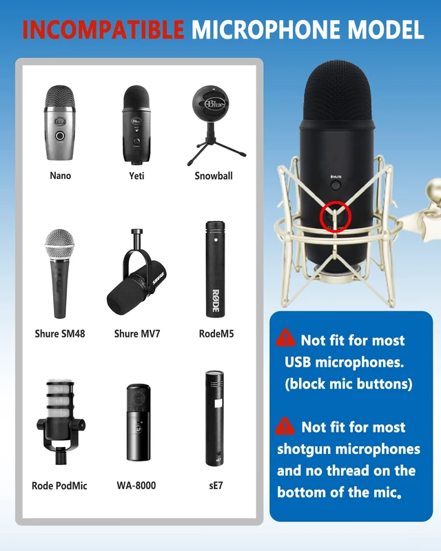 Alt view image 5 of 7 - AT2020 Shock Mount Universal Microphone Holder Spider Recording Mic Shockmount Stand Compatible with Many Condenser Mics Like Rode NT1-A NT2-A Procaster MXL 990 770 U87 (Champagne)
