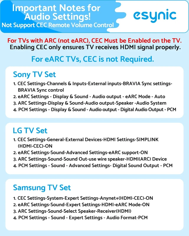 Alt view image 4 of 7 - 7ft eARC/ARC to Dual Optical Audio Cable Adapter-HDMI eARC/ARC to 2 SPDIF Output-192KHz 24bit DAC-Support Dolby/DTS 5.1-All-in-One Integrated Design for Soundbar&Wireless HeadphoneUSB Powered