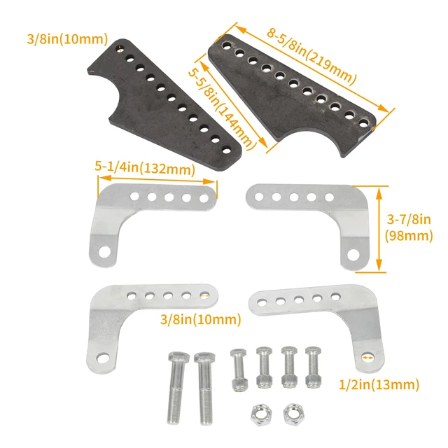 Alt view image 2 of 7 - New Coil Over Coil-Over Shock Mount Kit C2047 Adjustable Lower | Brackets for Coil Overs