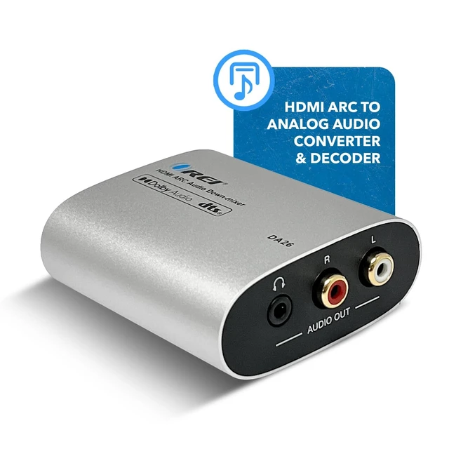 Alt view image 3 of 7 - ARC to Analog Decoder Audio Converter ARC PCM 2.0 Dolby5.1 DTS 5.1 | HDMI ARC to RCA Audio Converter, HDMI ARC to Analog Converter, 3.5mm Output, TV, Amplifier & Speaker Support