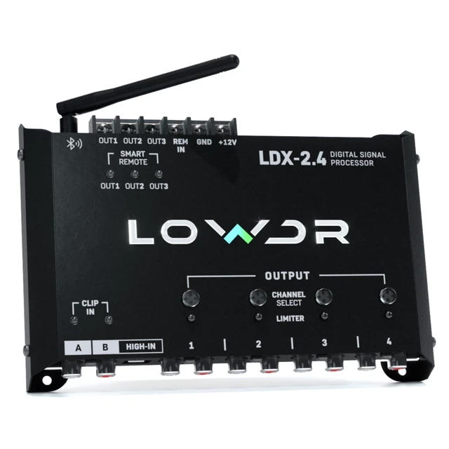 Alt view image 2 of 6 - Car Audio LDX 2.4 Digital Signal Processor and Equalizer, 4 Output 2 Input DSP with Bluetooth App Control, Parametric EQ, Crossover, and Limiter