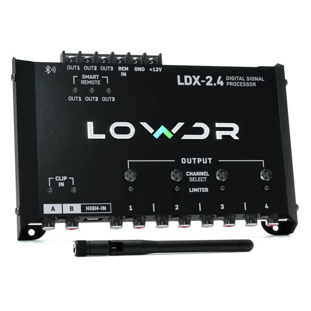 Alt view image 3 of 6 - Car Audio LDX 2.4 Digital Signal Processor and Equalizer, 4 Output 2 Input DSP with Bluetooth App Control, Parametric EQ, Crossover, and Limiter